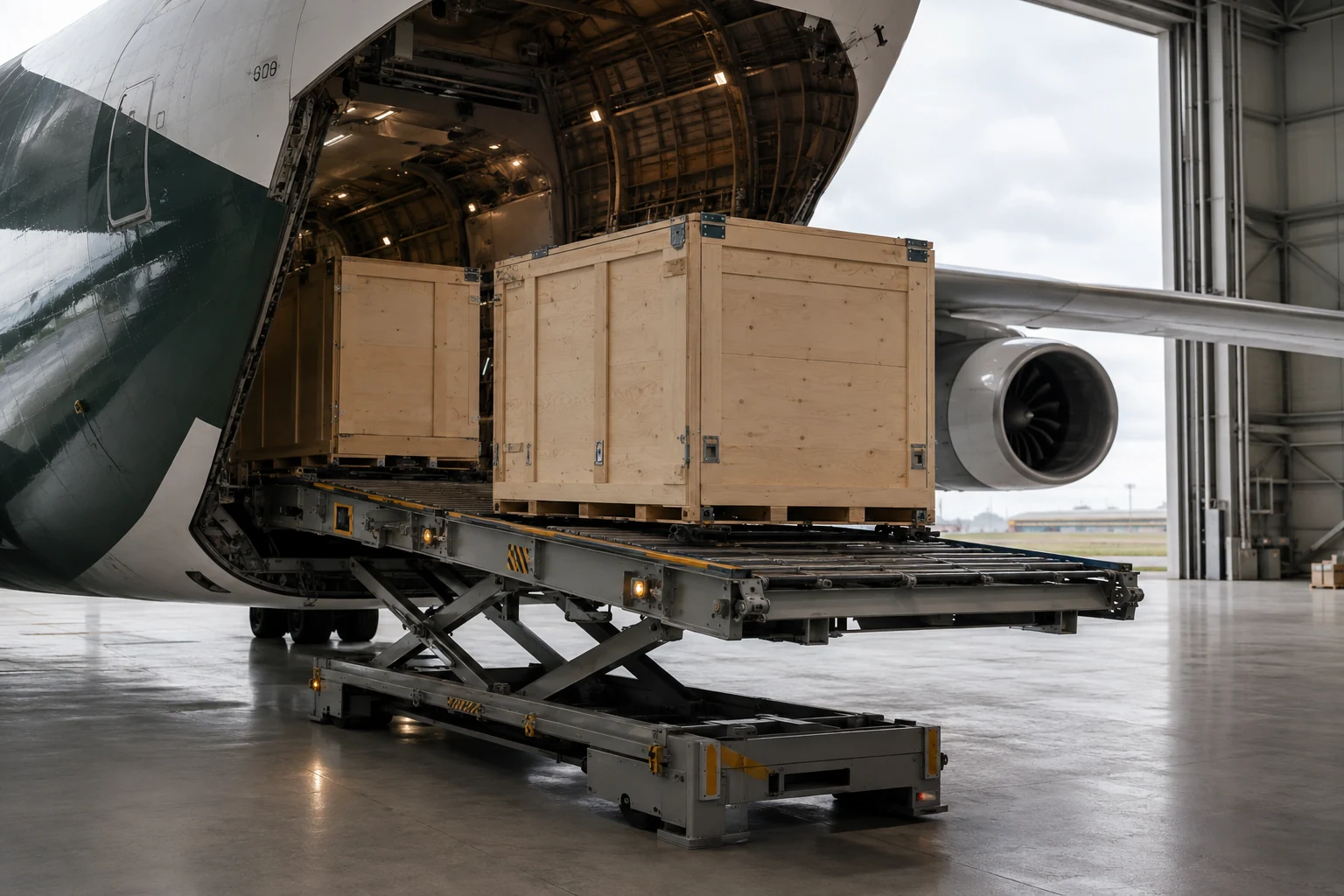 Precision equipment prepared for air transport